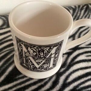 Monogram coffee Mug Letter M 14 oz made in England